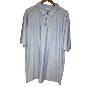Tommy Bahama Palm Coast Men's Polo Shirt Sky Blue Pro IslandZone XXXL New